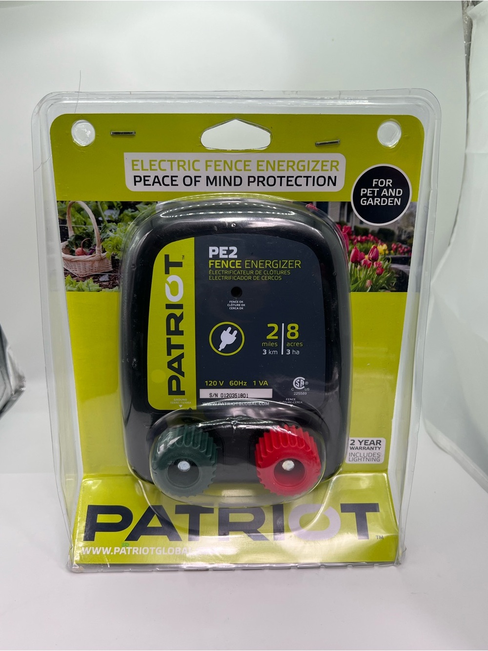 PE2 Electric Fence Energizer - Black and Lime